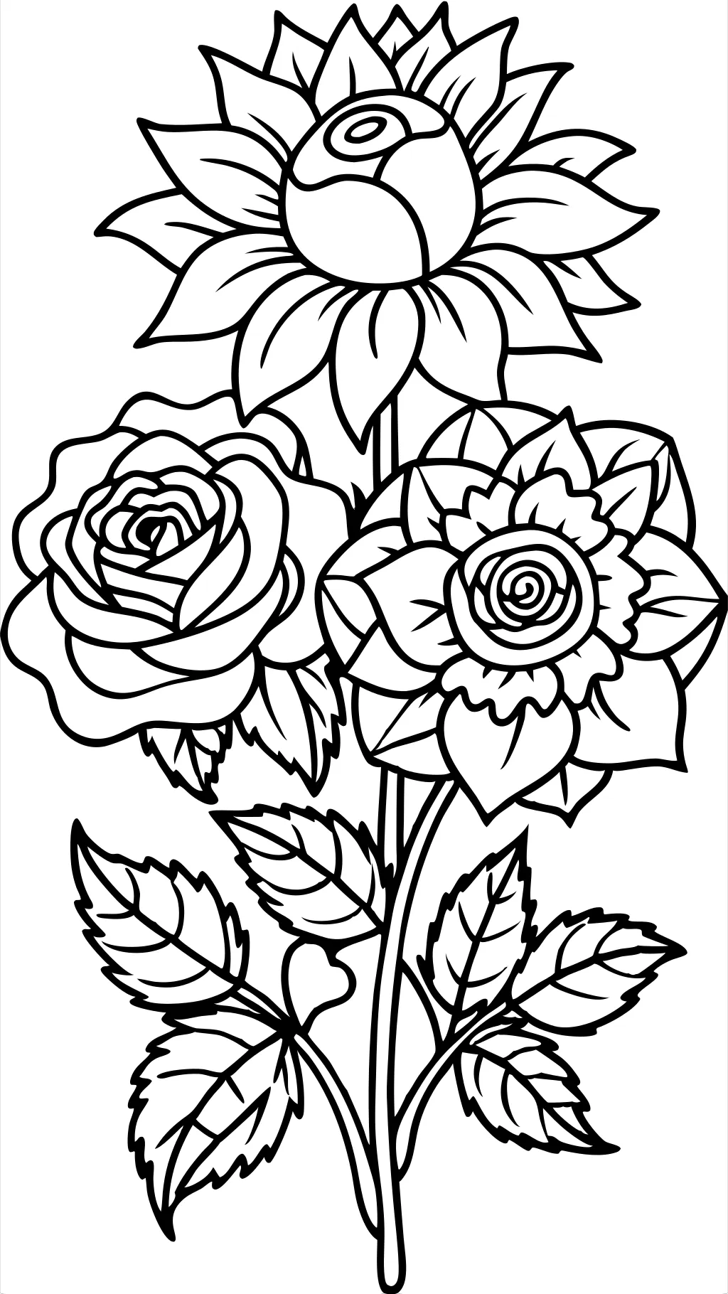 coloriages motifs de fleurs